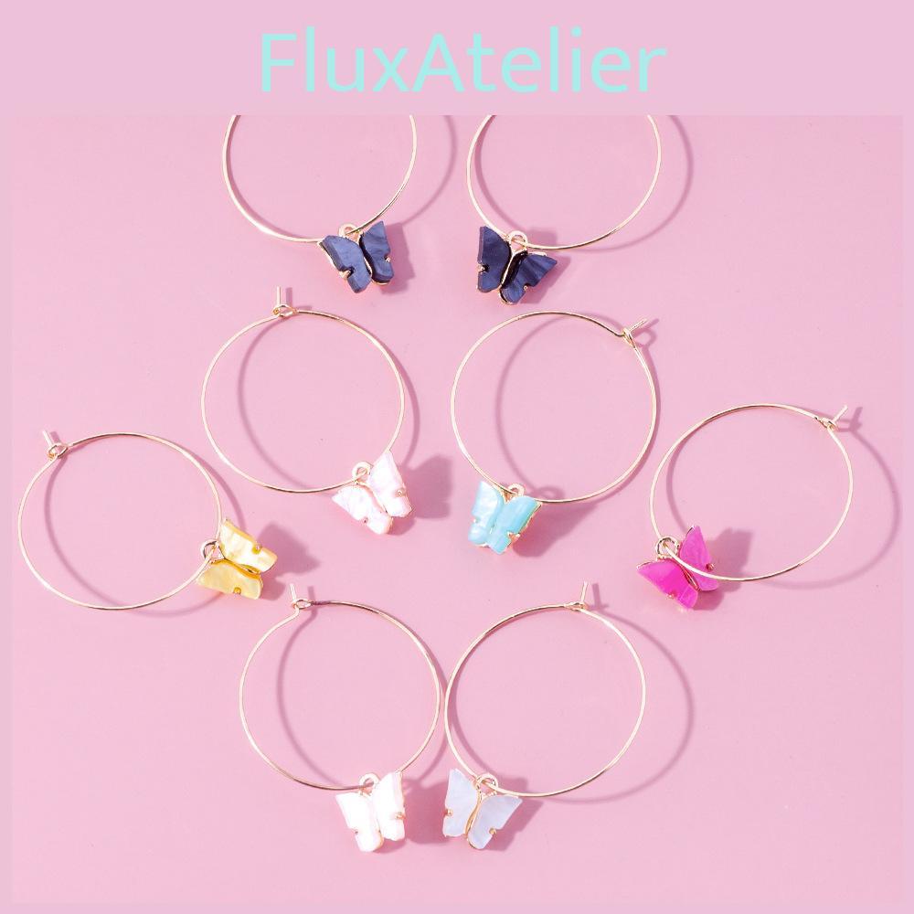 Elegant Women's Butterfly Earrings Alloy Material Popular Fashion Accessory
