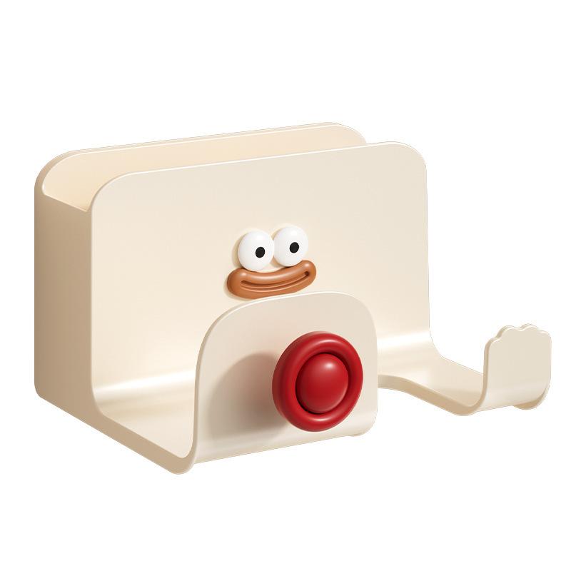 Bezotworowy, ścienny uchwyt na suszarkę do włosów do łazienki