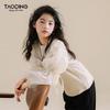 Trendiges Mädchen-Sweatshirt mit Puffärmeln und Rundhalsausschnitt