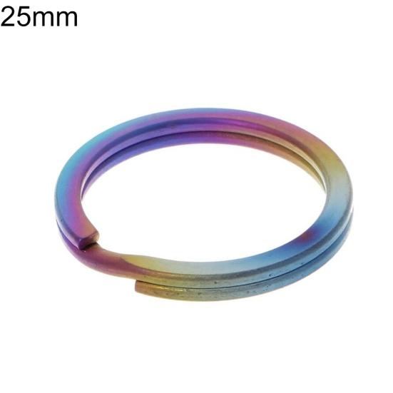 1 st titanmetall nyckelring Lättviktig Rostfri nyckelring Rund Hängande Cirkel