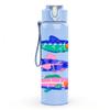 1PC Colorful Group Fish Pattern 750ml Color Plastic Sports Water Bottle Leakproof Flip Straw Lid Suitable for Sports Office Home Use