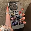 JDM Sports Cars Male Men Electroplate Silver IMD Case For iPhone 15 14 16 Pro Max 11 12 13 7 8 Plus 16E X Shockproof Hard Cover