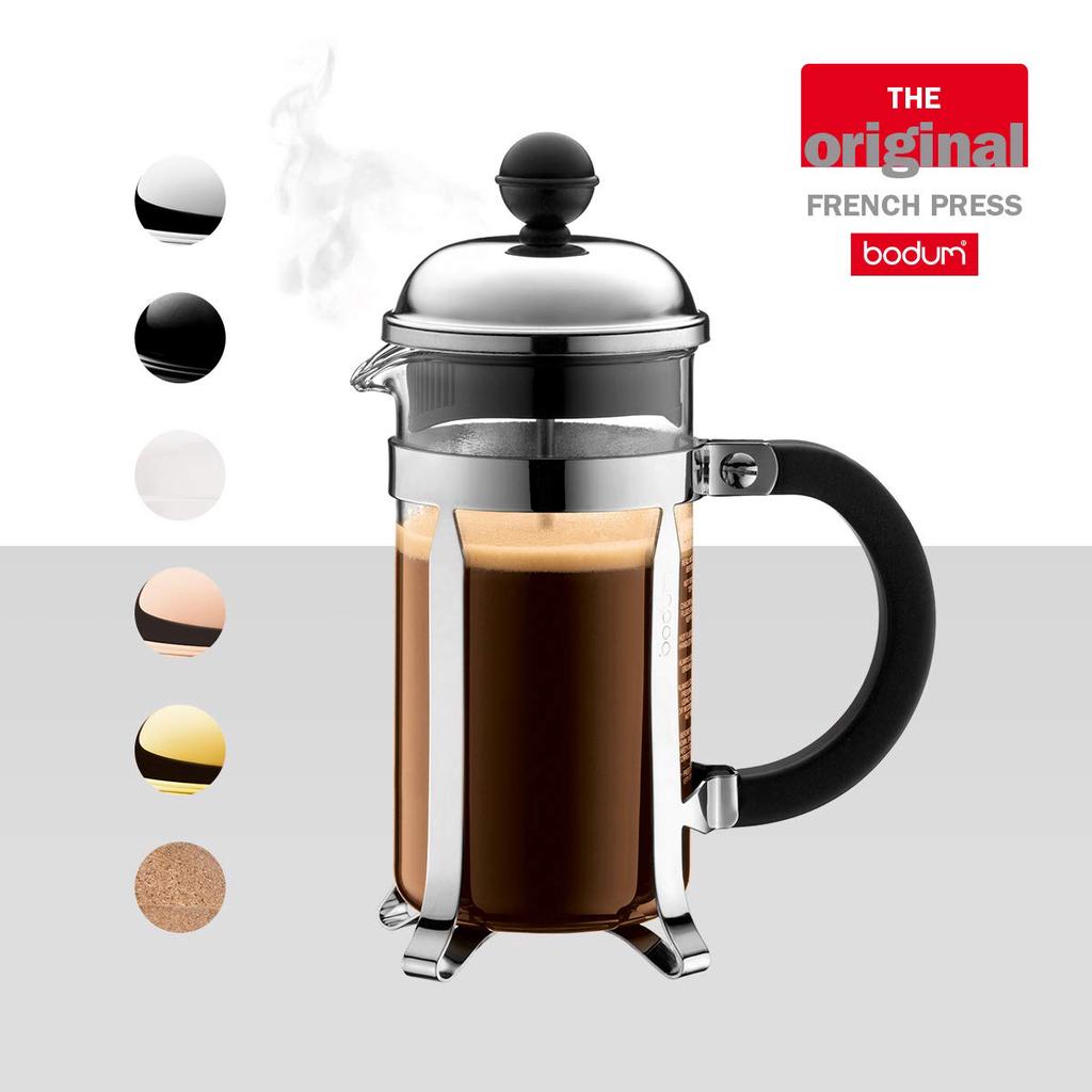 BODUM CHAMBORD French Press Coffee Maker, 350ml, Silver [Authentic] 1923-16J
