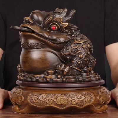 Attracting Wealth Golden Toad Ornament Three-legged Cicada Shop Toad Opening Office Living Room Decor