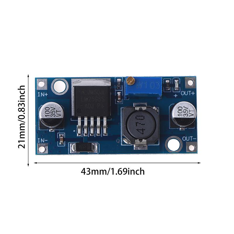 1 Stück Lm2596S Abwärtswandler DC zu DC Wandler Hocheffizienter Spannungsregler 3.0-40V zu 1.5-35V Abwärtswandler Einstellbar