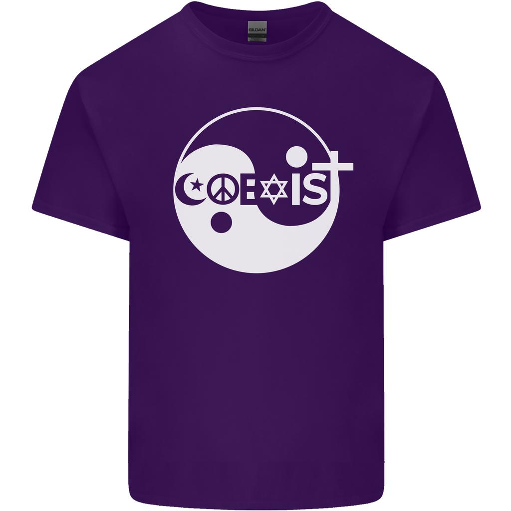 Coexist World Peace Love Religion Hippy Anti War Unisexs Light Cotton TShirt