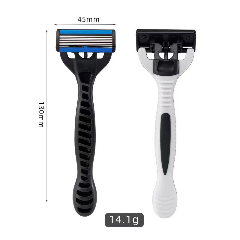 6-Layer Manual Razor for Men - Precision Shaving Head