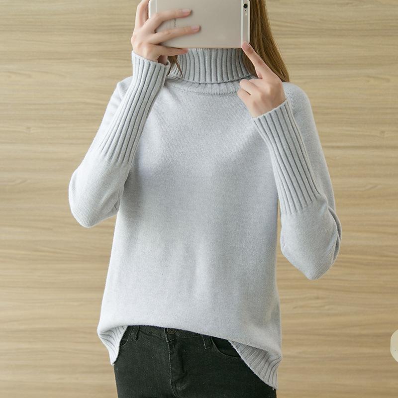 Autumn and Winter Korean Version of The Thick Turtleneck Sweater Loose Korean Version of The Pullover Sweater Bottoming Shirt Fashion Slim Top
