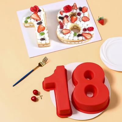 DIY Number Cake Molds 10 Inch Baking Tool Useful Cookie Number Molds  Kitchen Accessories Gadgets