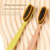 Sam's Bamboo Charcoal Silk Toothbrushes - 5 Pack with Long Heads