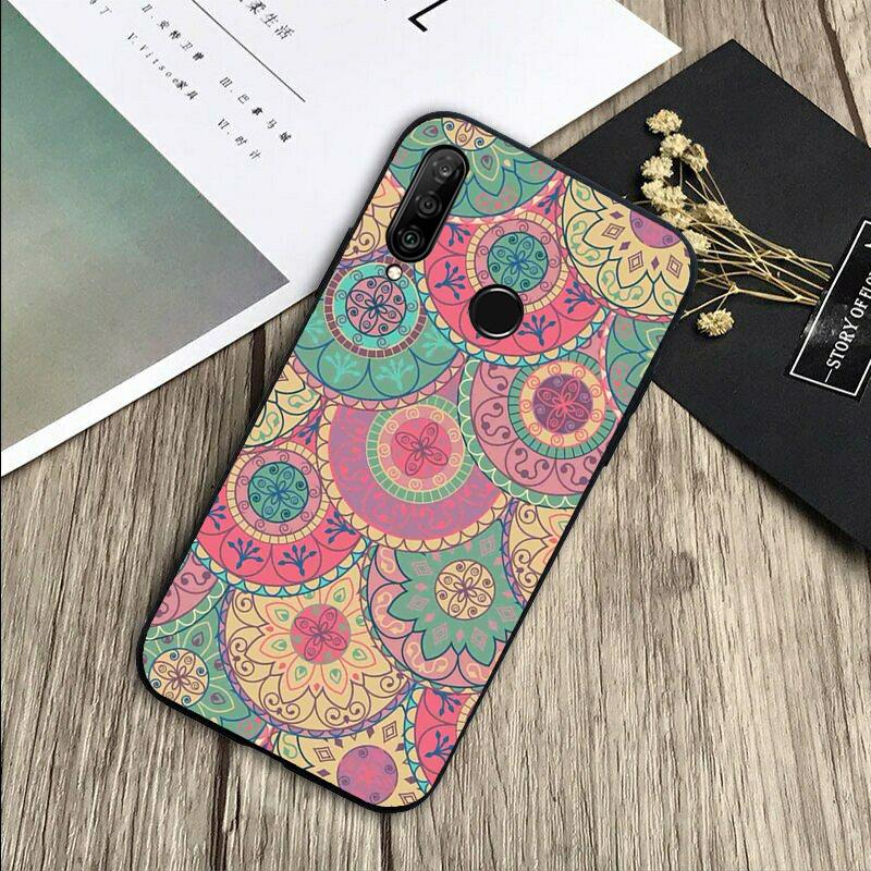 Mandala Flower Totem For Huawei Nova 5T 9 10 SE 7i 8i 11i 12i Y73 Y90 Y70 Y72 Y61 Y91 P60 Pro P40 P30 Lite Case