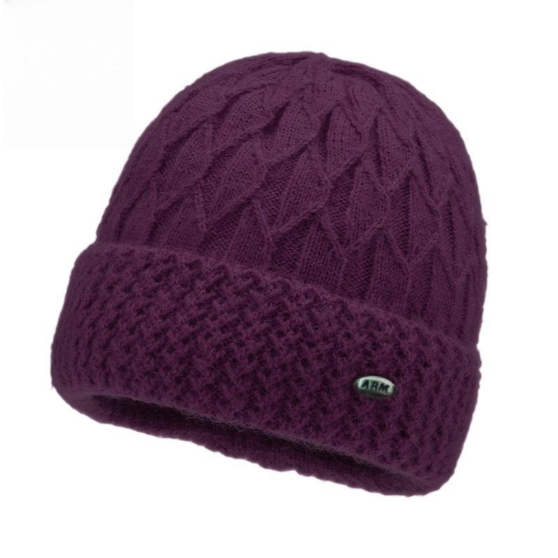 Plush Thickened Woolen Winter Pullover Hat for Middle-aged and Elderly