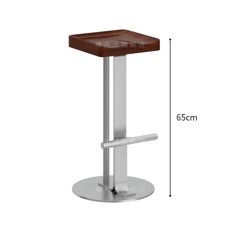 Bar chair Home high stool Bar chair Wrought iron front desk checkout page stool Designer solid wood chair
