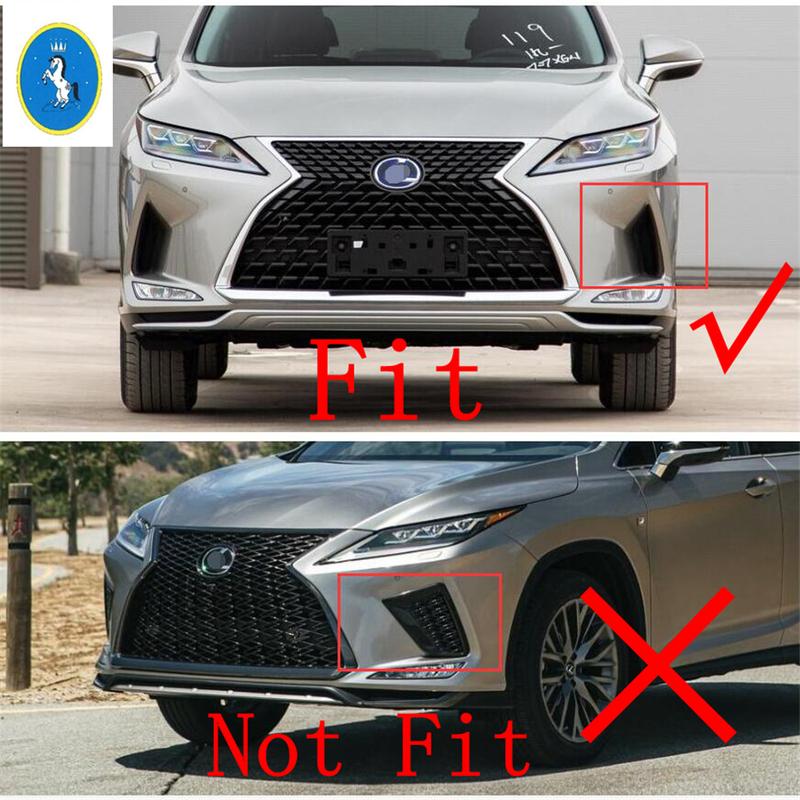 Front Fog Foglight Lamp Lights Frame Decoration Cover Trim For Lexus RX 300 450h   ABS Chrome Accessories Exterior Refit