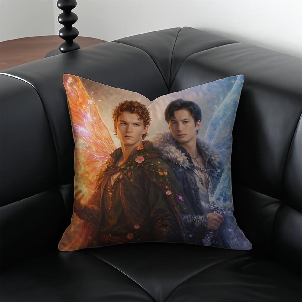 Schöne EEmber und IIce TV CP Cushion Abdeckung Kissenbezug Milbenschutz Unsichtbarer Reißverschluss seidiger Plüsch Kissen