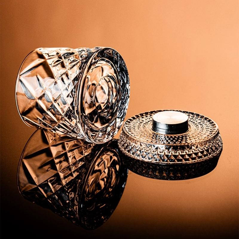 Premium Clear Whiskeys Glass with Rotating Base for Stress Reduction Crystal Cocktail WIne Glass Elegant Glassware Gift