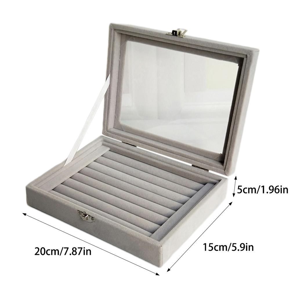 1PC Jewelry Storage Box Wholesale Home Jewelry Display Box With Covered Necklace Ring Jewelry Organizer