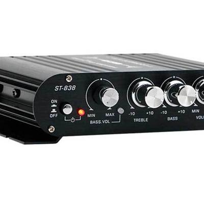 ST838 Bluetooth-compatible Amplifier HiFi Sound Adjustable Bass Treble For Home Car System Aluminum Metal Design