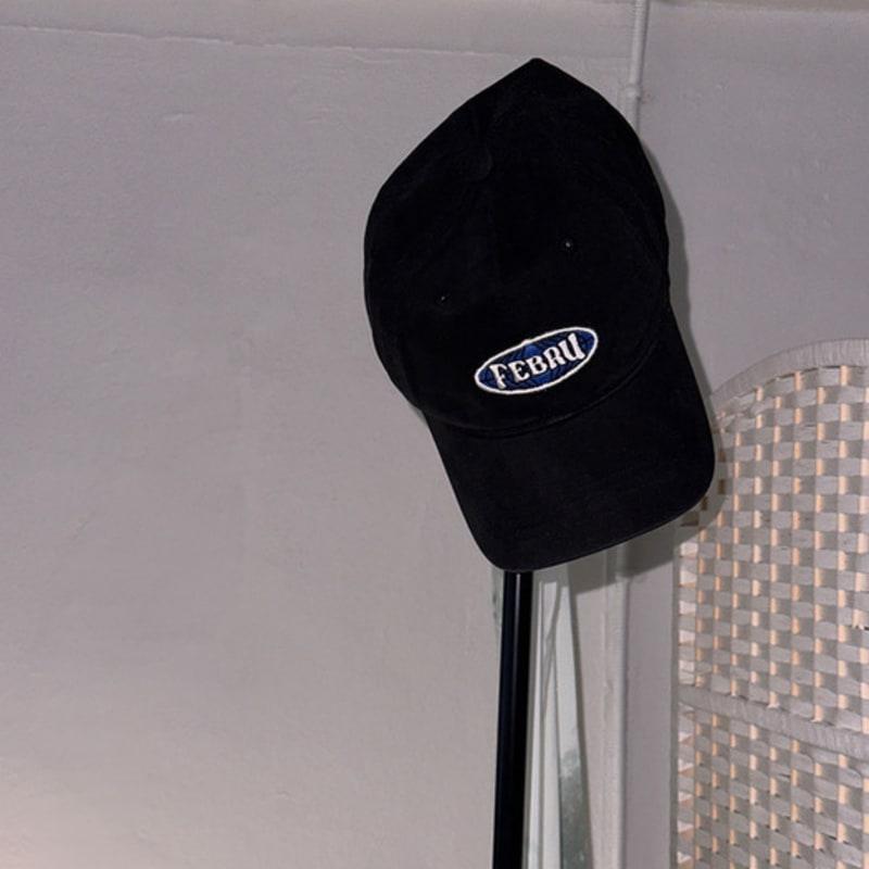FEBRU Pigment washed Logo cap _ Black
