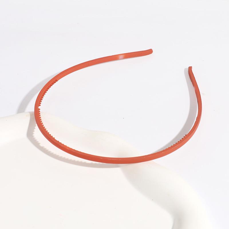 5mm Frosted Plastic Headband for Girls: Creative, Solid Color, Thin Edge with Teeth, Non-Slip, Versatile Hair Accessory