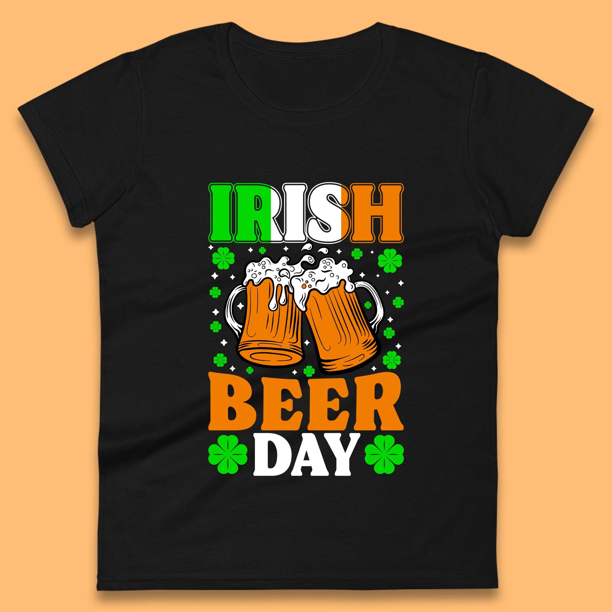 Irish Beer Day Womens T-Shirt Mens Tops Tees Unisex S