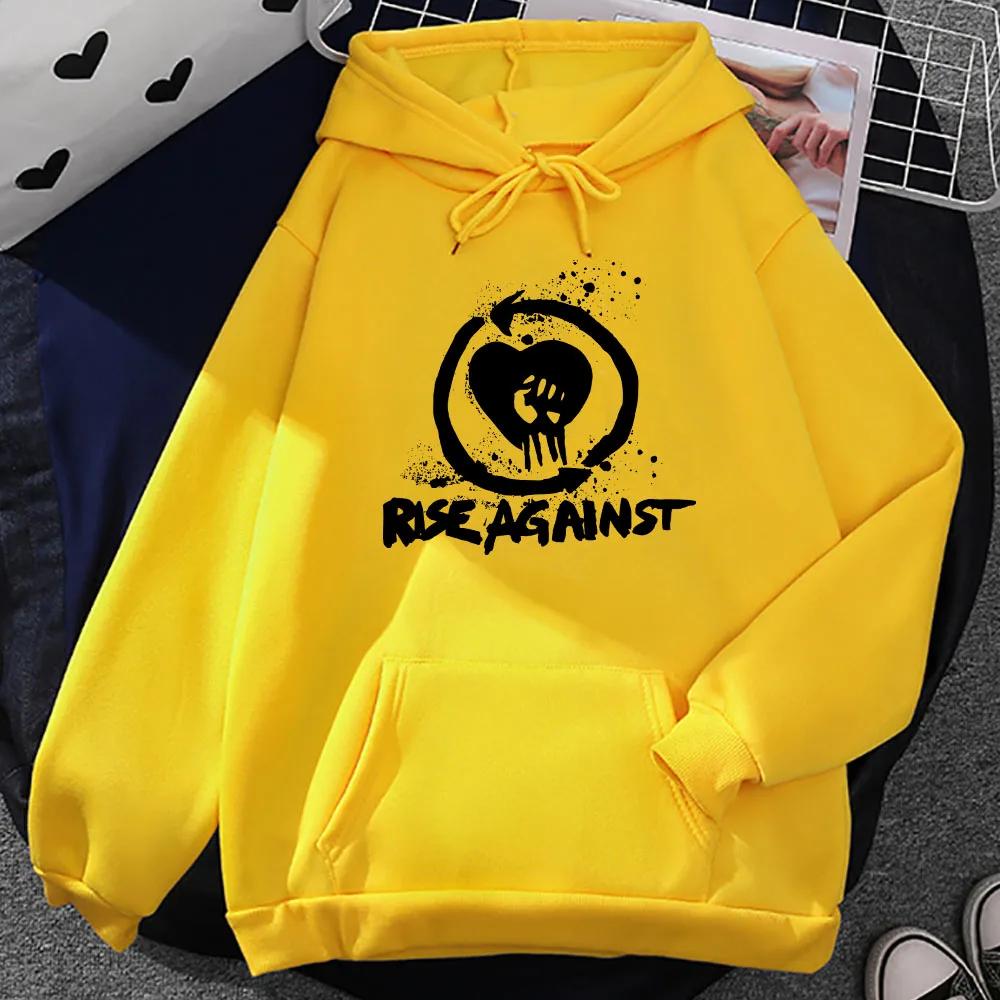 Hip-hop Rising Anti-Logo Hoodie for Men - Autumn/Winter Fleece Loose Sweatshirt
