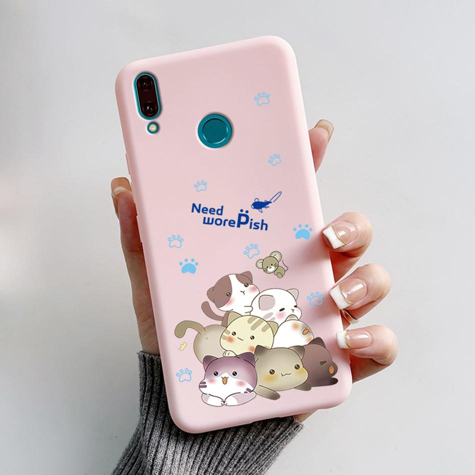 Silicone Case For Huawei Y9 2019 Case JKM-LX3 Cartoon Soft TPU Fundas Phone Cover For Huawei Y9 2019 Y 9 Cases Shockproof Coque