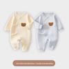 Jingqi Cotton-Padded Newborn Romper: Autumn/Winter Side-Opening Pajamas