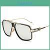 Elegant Flat Top Square Retro Vintage Big Oversized Aviator Sunglasses For Driving And Outdoor Sports