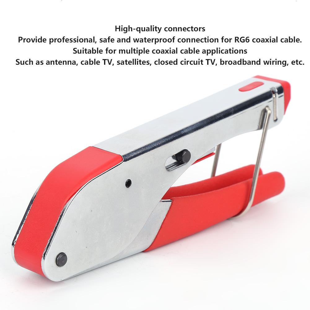 22PCs Cable Crimping Cutter Multifunction Crimper Coaxial F Head Crimping Tool Wire Stripper