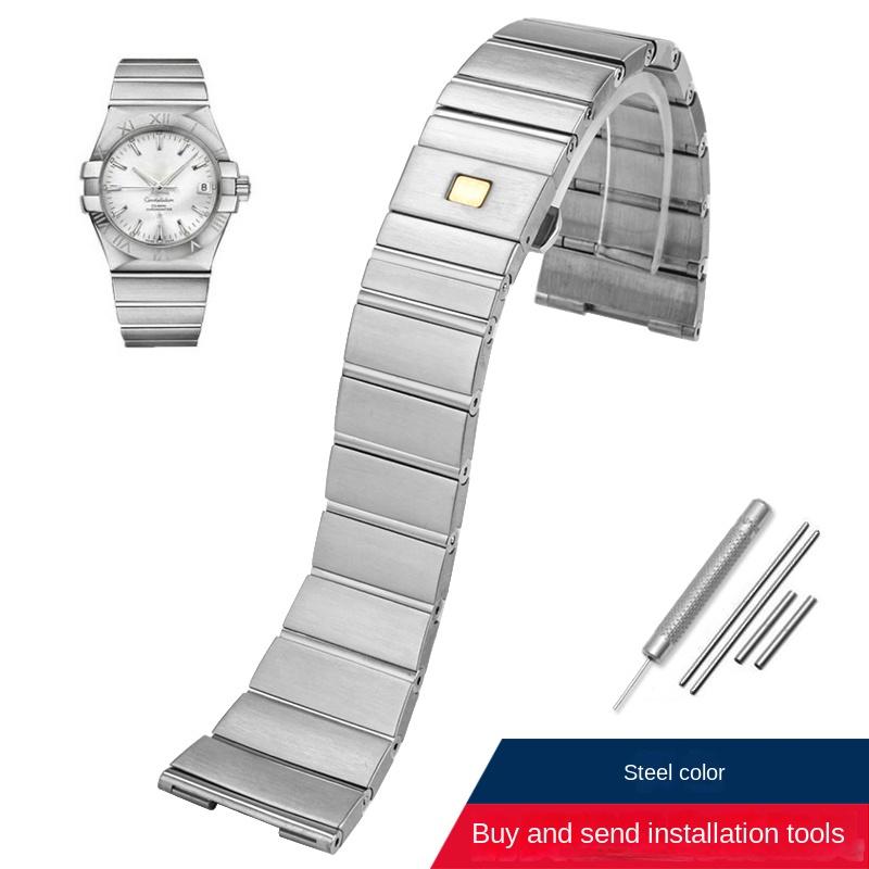 Für Omega Double Eagle Stahlarmband Constellation Serie Armband Herren und Damen Uhrenarmband Metallzubehör 17MM 23MM 25MM