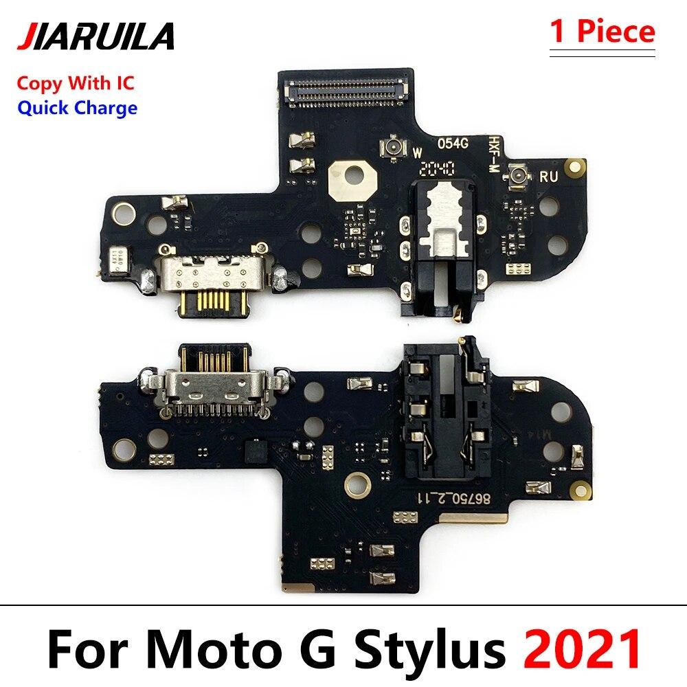 USB Charging Port Board Flex Cable Connector Parts For Motorola Moto G Stylus G Power 2021 2022 G Pure 5G Plus Pro Microphone