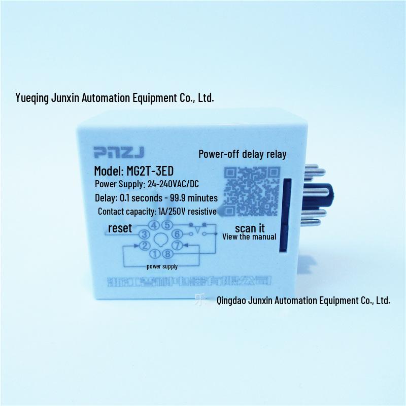 PNZJ MG2T-3ED Time Relay: 0.1s To 99.9min Delay, 24-240V AC/DC