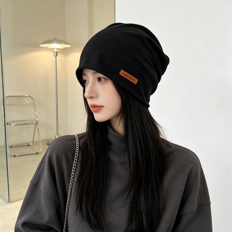 Womens Knit Beanie Hat With Star Warm Winter Cap Daily Wear Unisex Stretchable Headwear