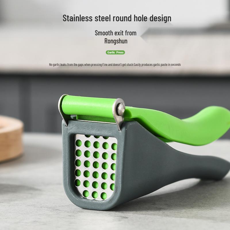Handheld Manual Garlic Press - Crusher and Puree Tool for Kitchen