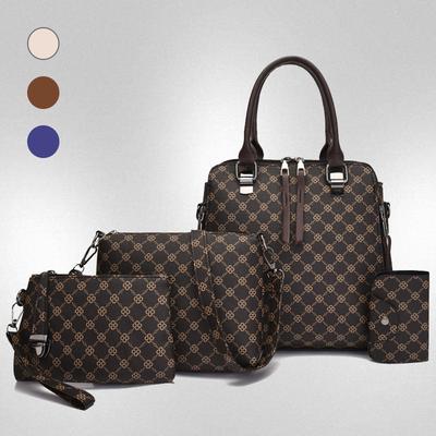 Women's Bag New Fashion Printed Handbag Large Capacity Temperament Messenger Bag Shoulder Bag Clutch Bag Women's High Sense