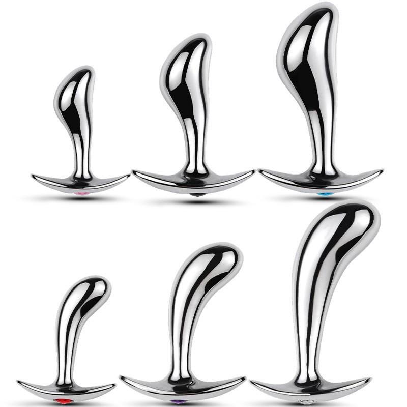 Metal Outerwear Anchor Crescent Anal Plug Thumb - Male & Female Domination Sex Toys