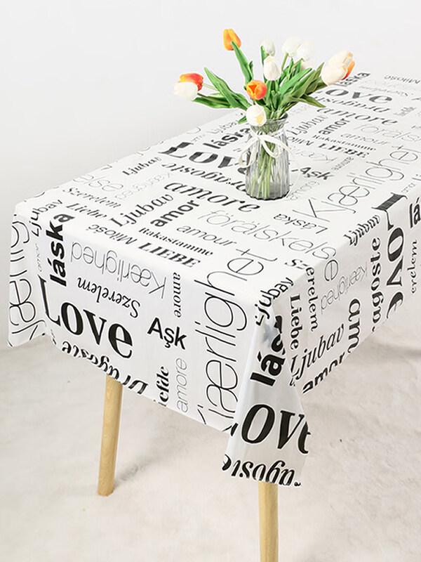 ZISIZ Disposable Rectangular Forest Waterproof Tablecloth