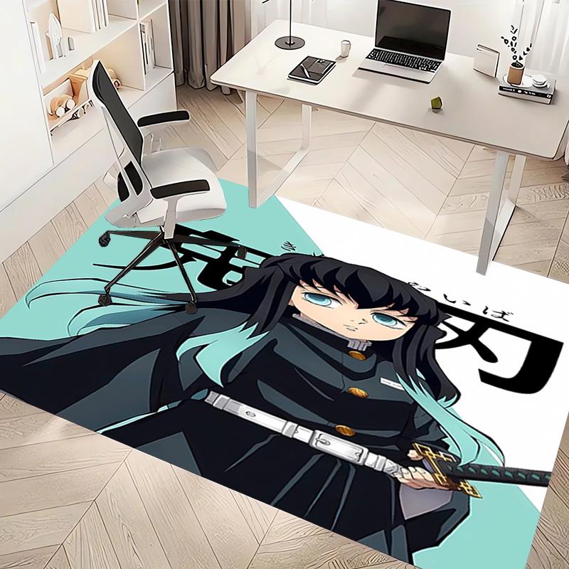 1pc Demon Slayer characters Print Area Rug - Soft, Washable Non-Slip Indoor Mat, Living Room, Home Office Decorative Rug,Office Decorative