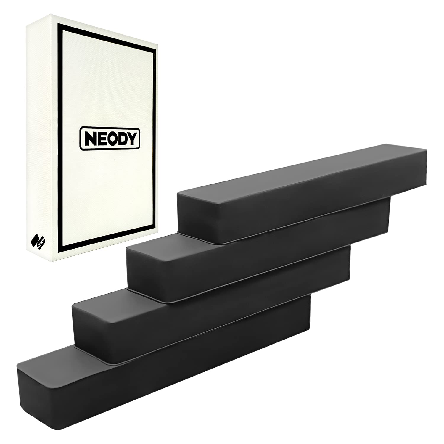 

Rust-proof, crack-proof, and scratch-proof! Super-Strong Neodymium Magnets, NEODY Silicon Bar (51*10*6mm), Black, Set of 4 (SB-0204-B)