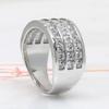 Huitan Modern Fashion Women Rings with Cubic Zirconia  Color Daily Wear Statement Accessories Wedding Engagement Jewelry