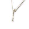Les Trésors De Lily [I4325] - Gold-plated Necklace 'Love' White Gold - 5 Cm