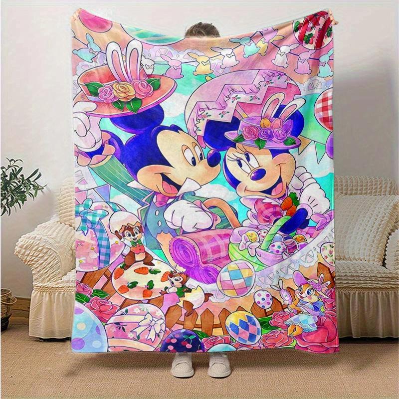 

1pc, Mickey and Minnie (7) Home Decor Blanket: A Cozy Flannel Throw for Bedroom, Living Room, Travel, Camping, Car, Beach, Office Naps, Perfect Gift f 130x150cm