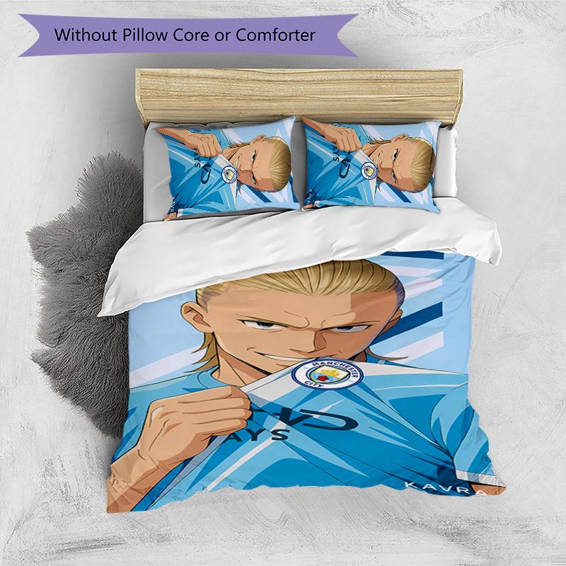 3pcs Haaland Pattern Bedding Set Duvet Cover Set Includes Duvet Cover &pillowcases,perfect All Season Bedroom Decoration&gift