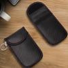 Key Fob RFID Blocking Bag Double Layer Carbon Fiber Anti-Scratch Car Key Cage Protector for Vehicle Drivers Travel Use
