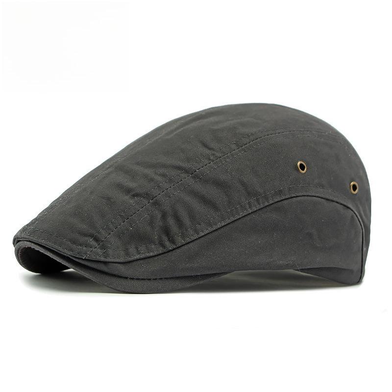 Unisex Reversible Cotton Flat Cap Japanese Style Dual Wear Ivy Cap Retro British Beret Sun Protection Cabbie Hat Duckbill Cap