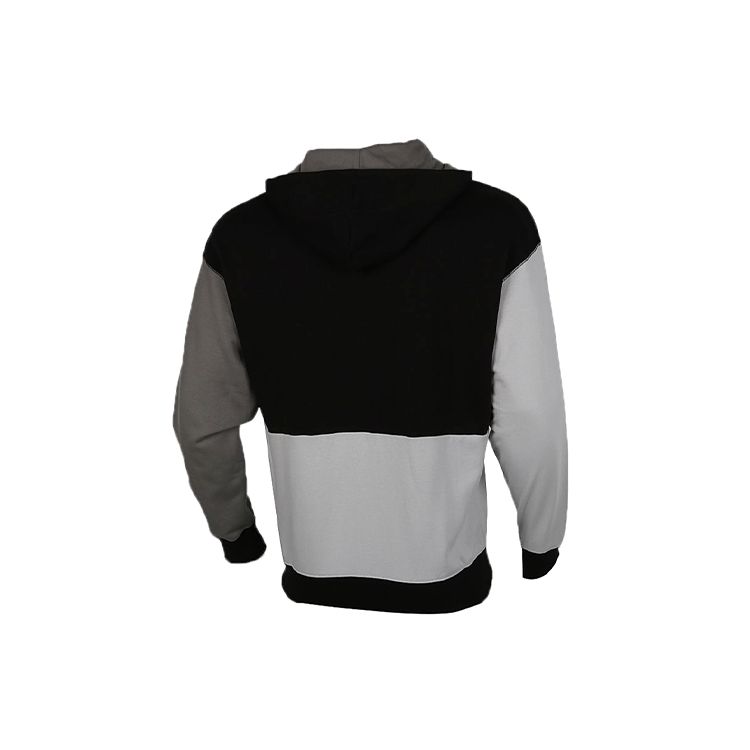 Puma Colorblock Logo Full Zip Hooded Jacket Men Jackets Black Grey 530712-01