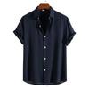 Herren-Hemden für den Sommer, lässig, kurzärmelig, knitterfrei, Regular-Fit-Hemd, strukturiert, lässig, Button-Down-Hemden, solides, atmungsaktives Arbeitshemd für Männer