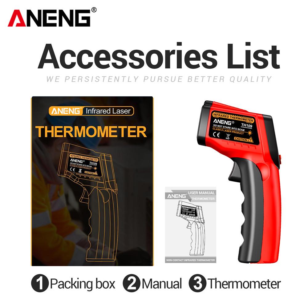 

ANENG Бесконтактный высокоточный инфракрасный термометр для измерения температуры в промышленности, на кухне, масла и воды.