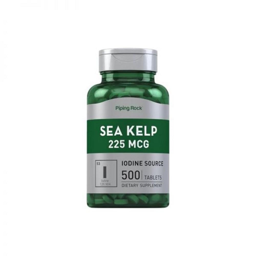 Piping Rock Seaweed Iodine Supplement 225 Micrograms 500 Tablets 225 Tablets